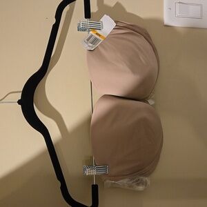 Felina Strapless Bra, NWT 36DD, clear center gore